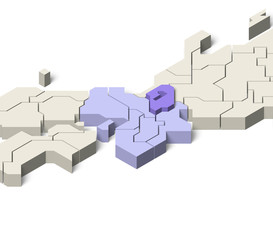 日本地図 近畿地方 滋賀県