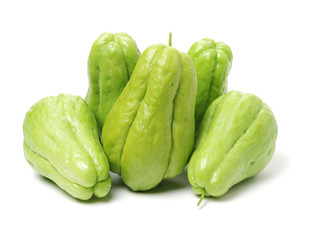 Chayote on a white background