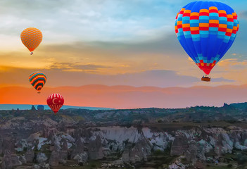 Balloons Cappadocia ballooning Turkey.