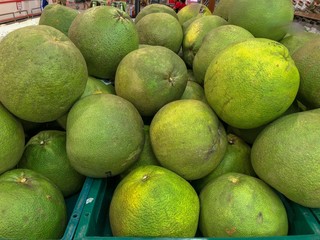fresh pomelo in the market
