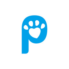 P Paw Print logo