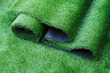 Artificial grass in the garden