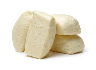 Chinese steamed roll. Close up on white background