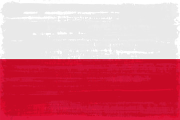 Poland national flag isolated vector illustration.