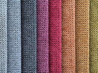 Fabrics for furniture of different colors as a texture and background