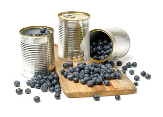 blueberries isolated on white background