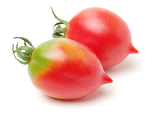 cherry tomatoes on white background 