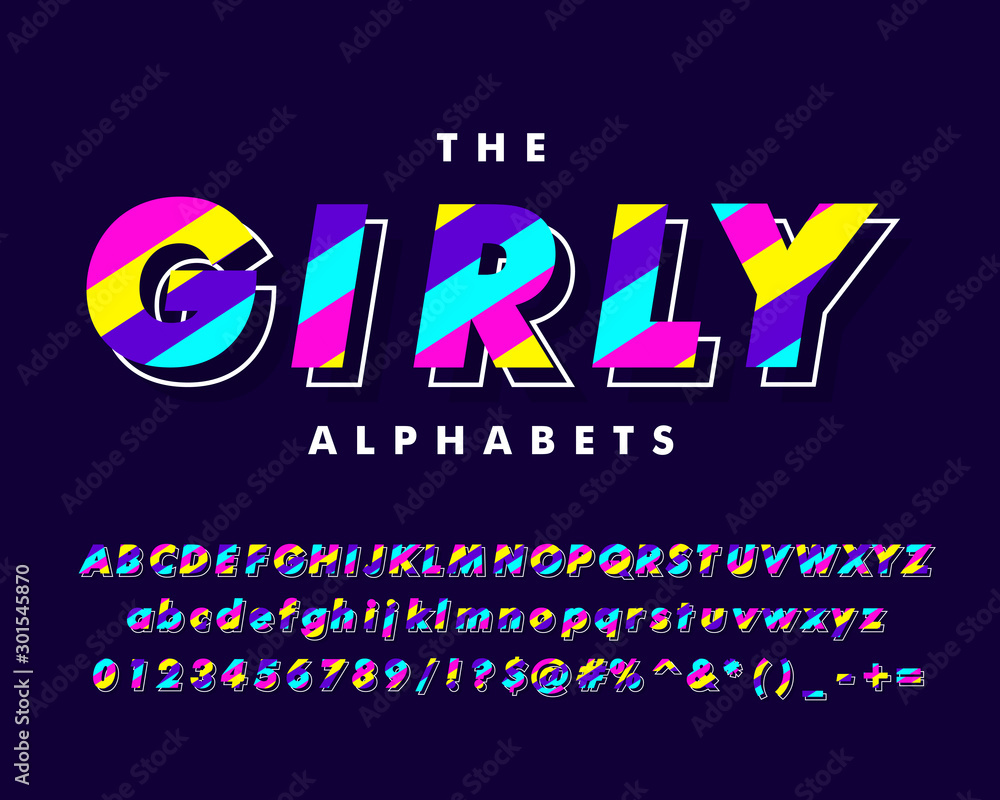 Poster modern retro old pop art font effect with color texture pattern and shadow