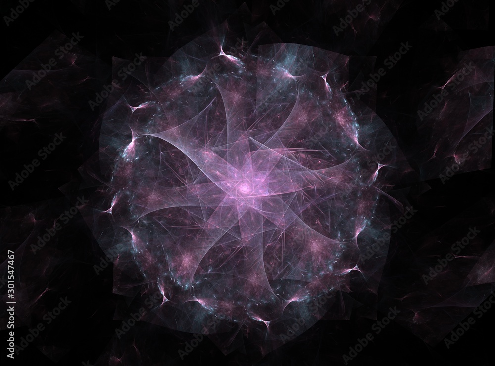Poster computer generated fractal artwork for creative design, art and entertainment. background with rotat
