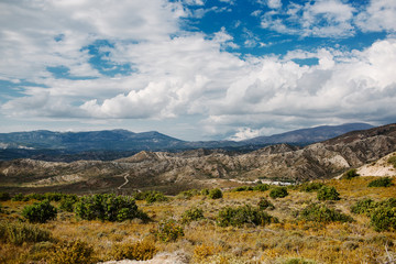 Panoramic mountain views on the island of Rhodes