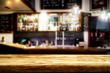 Table background of free space and home interior 