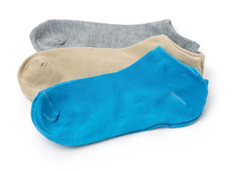 Socks on white background 
