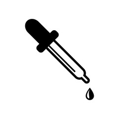 Dropper icon vector in trendy flat design