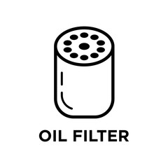 Oil filter icon vector in flat style design