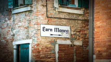 Street Sign Earn Money