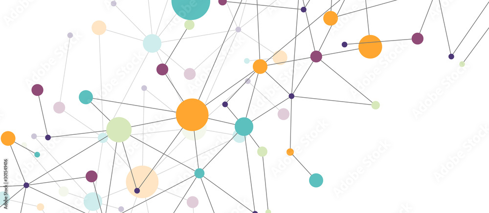 Poster line points connections geometric abstract background.