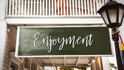 Street Sign to Enjoyment