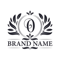 Vintage ornamental alphabet O logo design template. Luxury & elegant O letter logo design template.