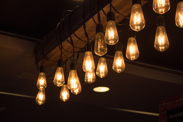 Decoration lights for interior design like in coffee shops, restaurants and houses