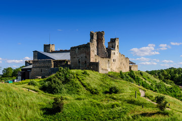 Sightseeing of Estonia. Rakvere medieval castle is a popular architectural and tourist attraction