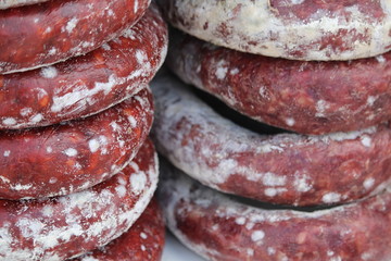 Sausage of extraordinary beautiful color and delicious taste