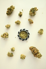 grinded medical cannabis hemp buds