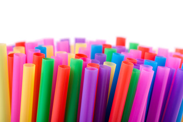 Background - drink straws in different colors