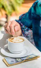 cappuccino with cinnamon