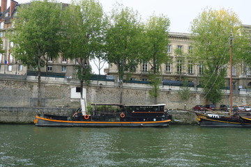 Obraz premium Péniche sur la Seine. Paris. France.