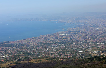 View of Naples Bay in Italy