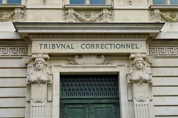 Obraz premium Tribunal Correctionnel. Paris. France.