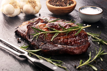 Barbecue Rib Eye Steak or rump steak - Dry Aged Wagyu barbecue Entrecote Steak