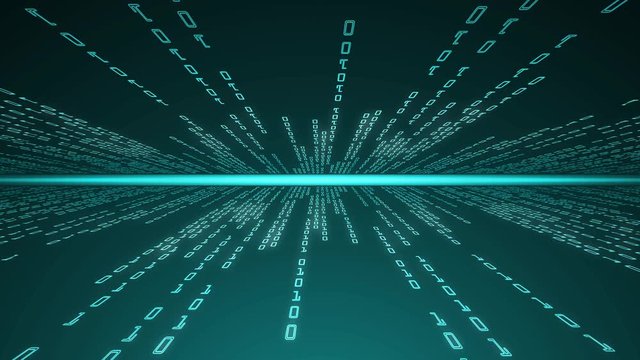 Digital binary code background, technology data binary code network with technology and connection concept.