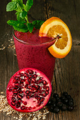 Stockholm, Sweden A smoothie with blueberry.