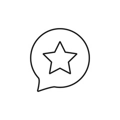 speech, feedback - minimal line web icon. simple vector illustration. concept for infographic, website or app.