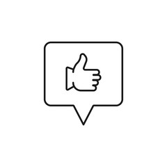 speech, feedback - minimal line web icon. simple vector illustration. concept for infographic, website or app.