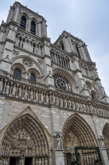 Fototapeta na wymiar Paris / France - 12/23/2012: Notre-Dame de Paris