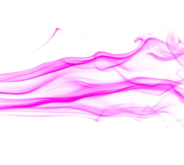 Purple smoke on white background
