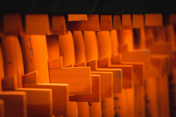 Fototapeta premium Red Torii gates in Fushimi Inari shrine in Kyoto, Japan