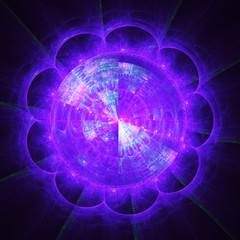 Abstract fractal art background in illustration space geometry.