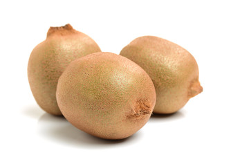 kiwi fruit on white background 