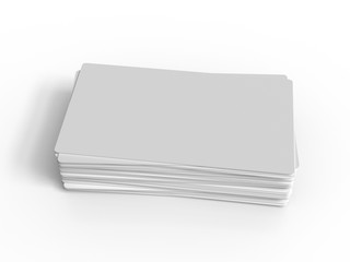 Business card mockup. Branding template. Pile of blank name card