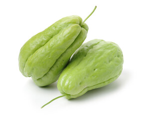 Chayote on a white background