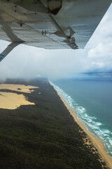 Flying above Australias Fraser island
