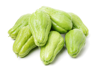 Chayote on a white background