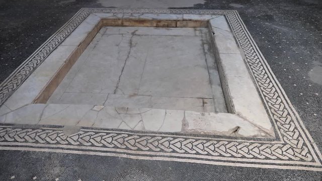 Impluvium - An Ancient Roman Rain Water Basin - In The Atrium Of The House Of The Bicentenary In Herculaneum, Naples, Italy