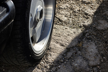 Close up shot of a car