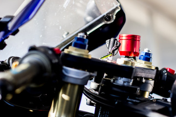 The detail parts of motorcycle