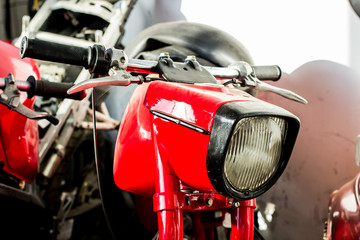 The detail parts of motorcycle