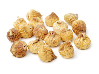 dried fig fruit on white background